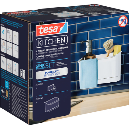 tesa KITCHEN Splbecken Organizer, wei