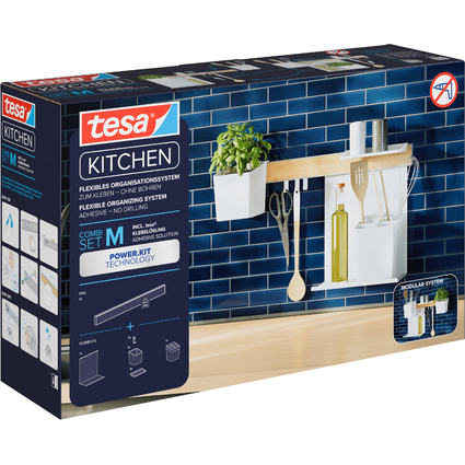 tesa KITCHEN Combi-Set M, 7-teilig, wei