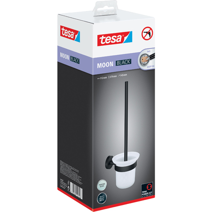 tesa WC-Garnitur MOON BLACK, schwarz