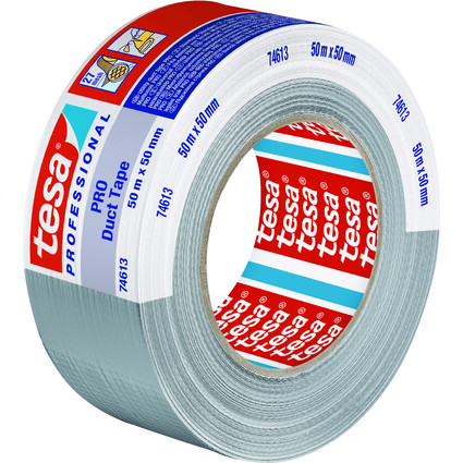 tesa Gewebeband Duct Tape PRO, 50 mm x 50 m, silber