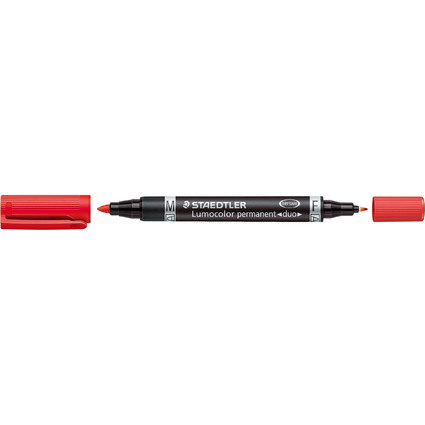 STAEDTLER Lumocolor Permanent-Marker duo, rot