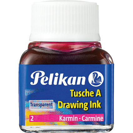 Pelikan Tusche A, Inhalt: 10 ml im Glas, karminrot (2)